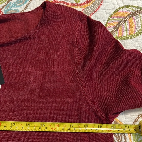 Vilci Milano womens size XL sweater dark rust pullover long sleeve rhinestones - Picture 4 of 12